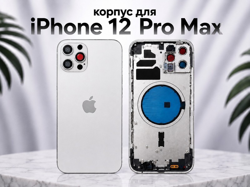 Корпус для iPhone 12 Pro Max Серебристый Original