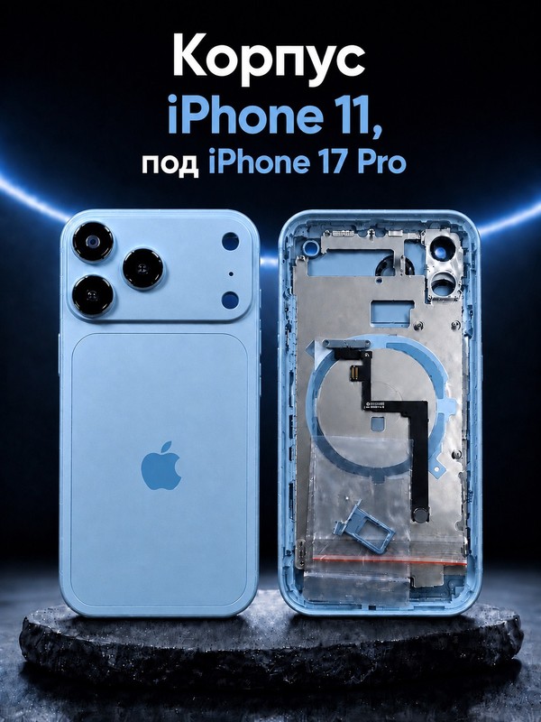 Корпус для iPhone 11/17 Pro Небесный голубой — фото 1