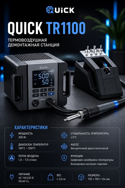 Quick TR-1100 Паяльная станция