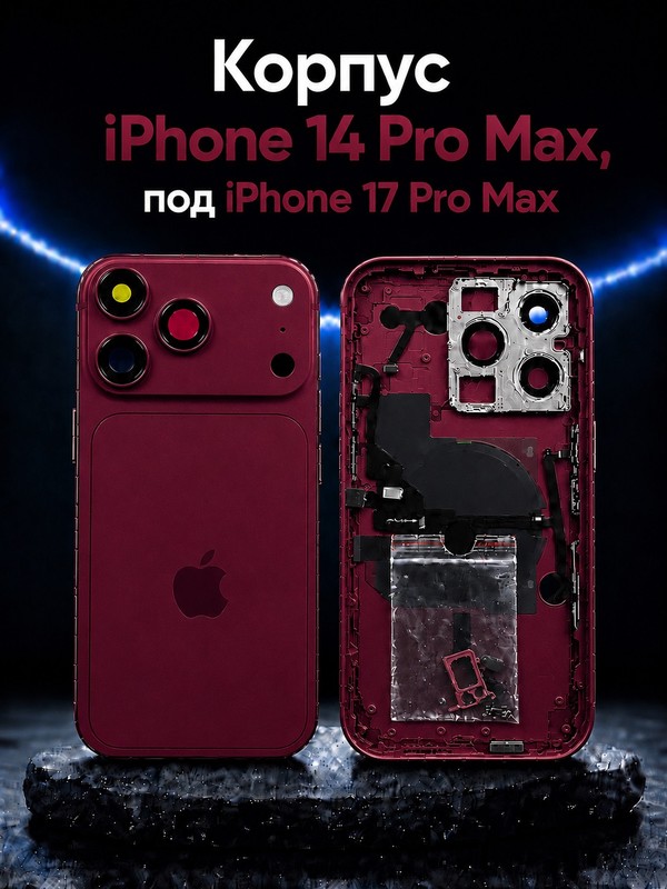 Корпус для iPhone 14 Pro Max/17 Pro Max Бордовый — фото 1