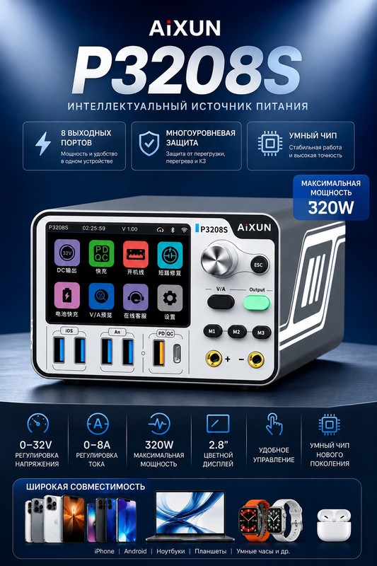 AiXun P3208S (Блок питания многофункциональная)