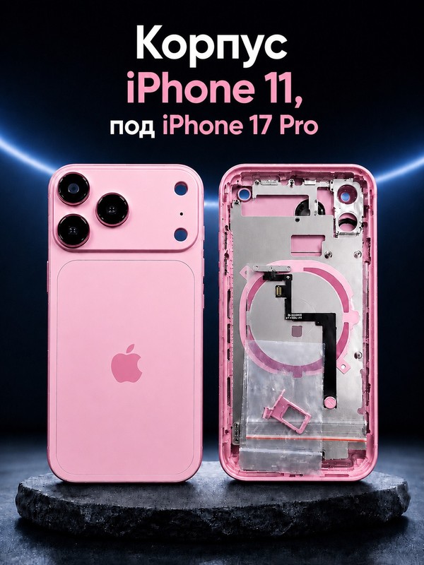 Корпус для iPhone 11/17 Pro Розовый — фото 1
