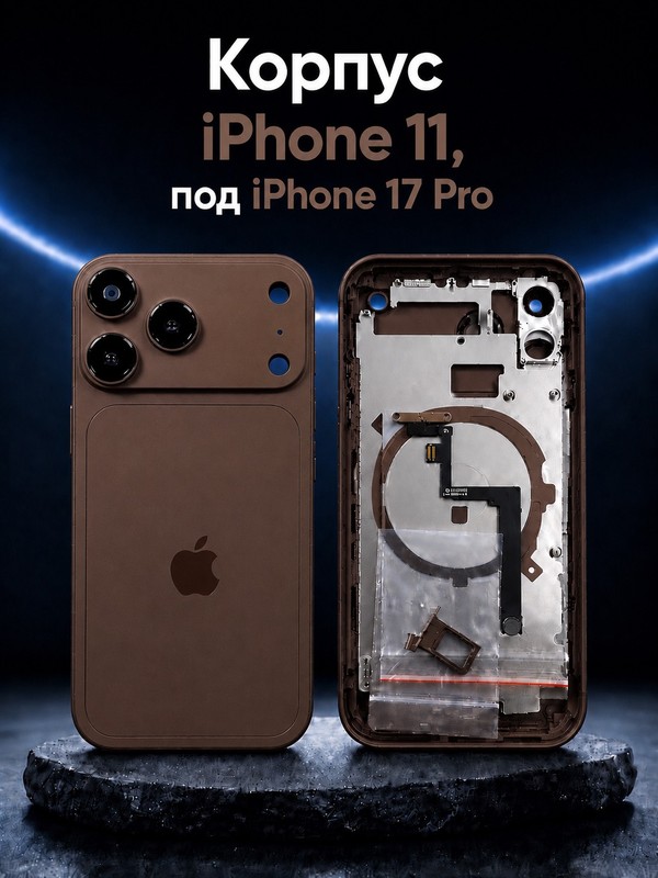 Корпус для iPhone 11/17 Pro Коричневый — фото 1