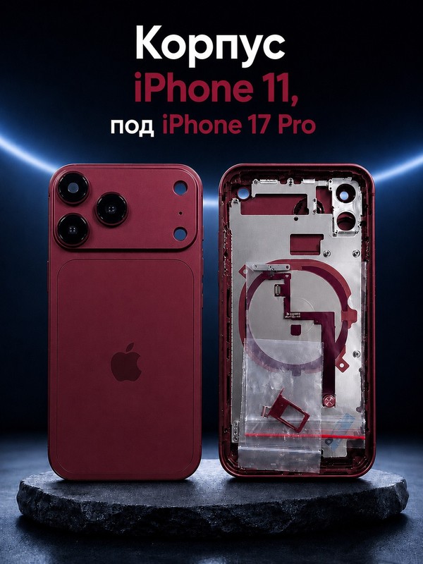 Корпус для iPhone 11/17 Pro Бордовый — фото 1