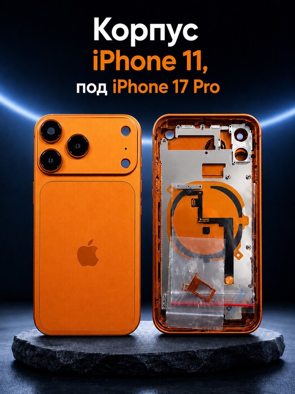Корпус для iPhone 11/17Pro Оранжевый — фото 1